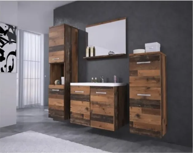 Zestaw mebli łazienkowych MALAGA z umywalką