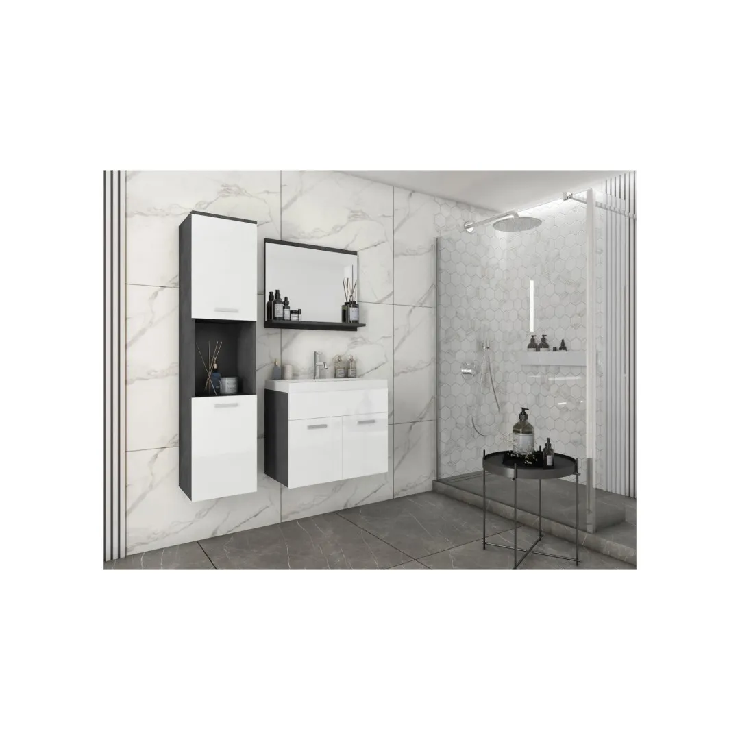 Komplet mebli łazienkowych MONAL matera/biały